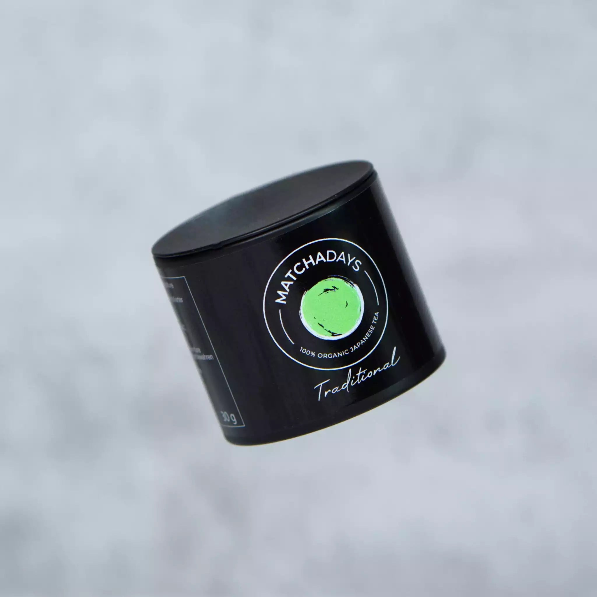 Luftdicht verschlossene Dose traditioneller Bio-Matcha 30g von matchadays