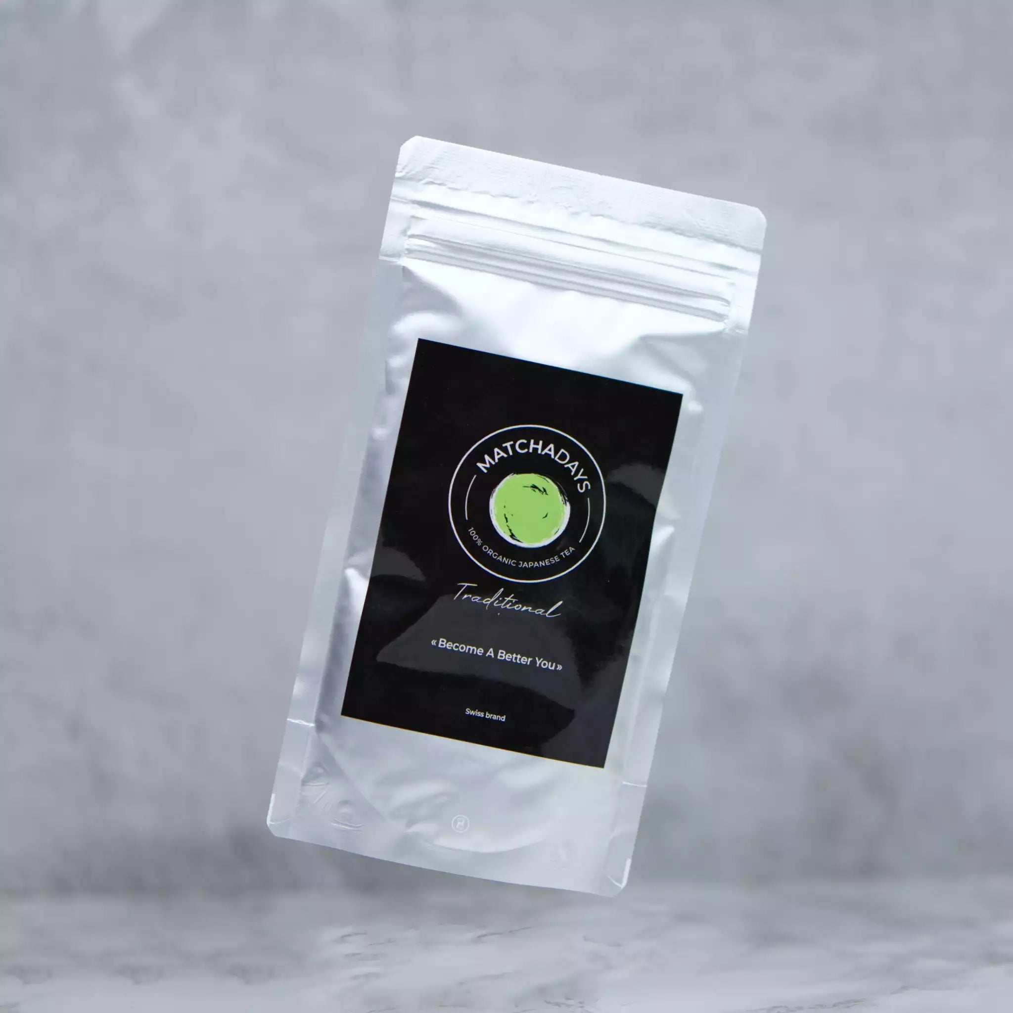 Luftdicht verschlossener Beutel mit traditionellem Bio-Matcha 50g von matchadays