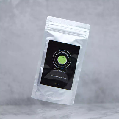 Luftdicht verschlossener Beutel mit traditionellem Bio-Matcha 50g von matchadays